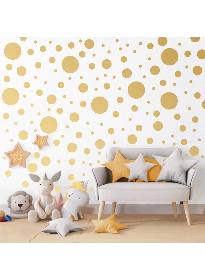 Sinekong 1240Pcs Polka Dot Wall Decals Gold Wall Decal Peel and Stick Kids Decals Removable Round Circle Rainbow Stickers for Playroom Nursery Classroom Bedroom Decor(Gold) - Image 4
