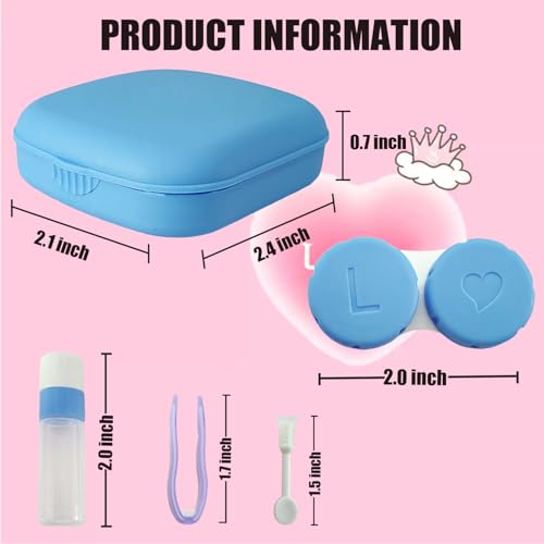 Erewa 4 Pack Colorful Contact Lens Case Kit with Mirror Durable, Compact, Portable Soak Storage Kit(Multi Color) - Image 2