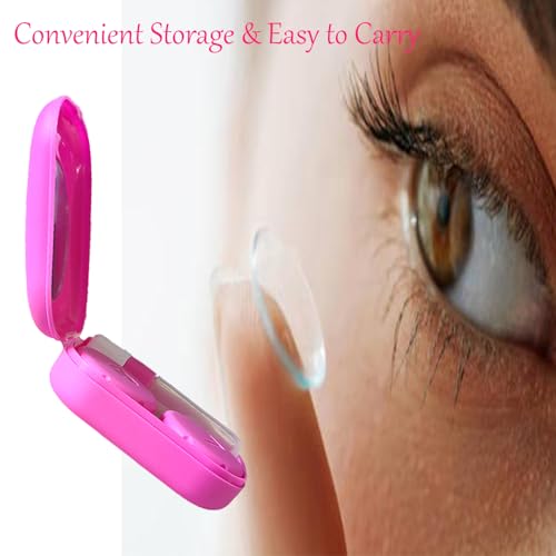 Erewa 4 Pack Colorful Contact Lens Case Kit with Mirror Durable, Compact, Portable Soak Storage Kit(Multi Color) - Image 4