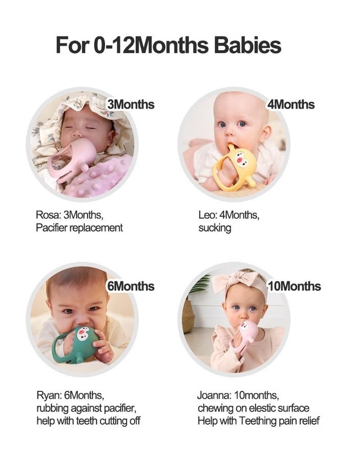 Onomie Baby Teething Toys for Babies 0-6 Months-Baby Teether,Anti-Drop Silicone Mitten Teething Toy for Soothing Sore Gums,Teething Pacifier,Baby Toys 6 to 12 Months-Ideal Travel Essentials for (Purple, Penguin) - Image 5