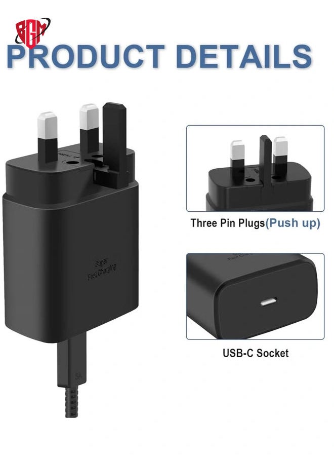 BGM - NEW 45W Super Fast USB-C Charger for Samsung Galaxy S24/S23 Series & Google Pixel 9 Includes 6.6ft 5A Type-C Cable - Image 1