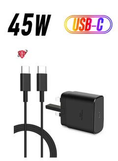 NEW 45W Super Fast USB-C Charger for Samsung Galaxy S24/S23 Series & Google Pixel 9 Includes 6.6ft 5A Type-C Cable