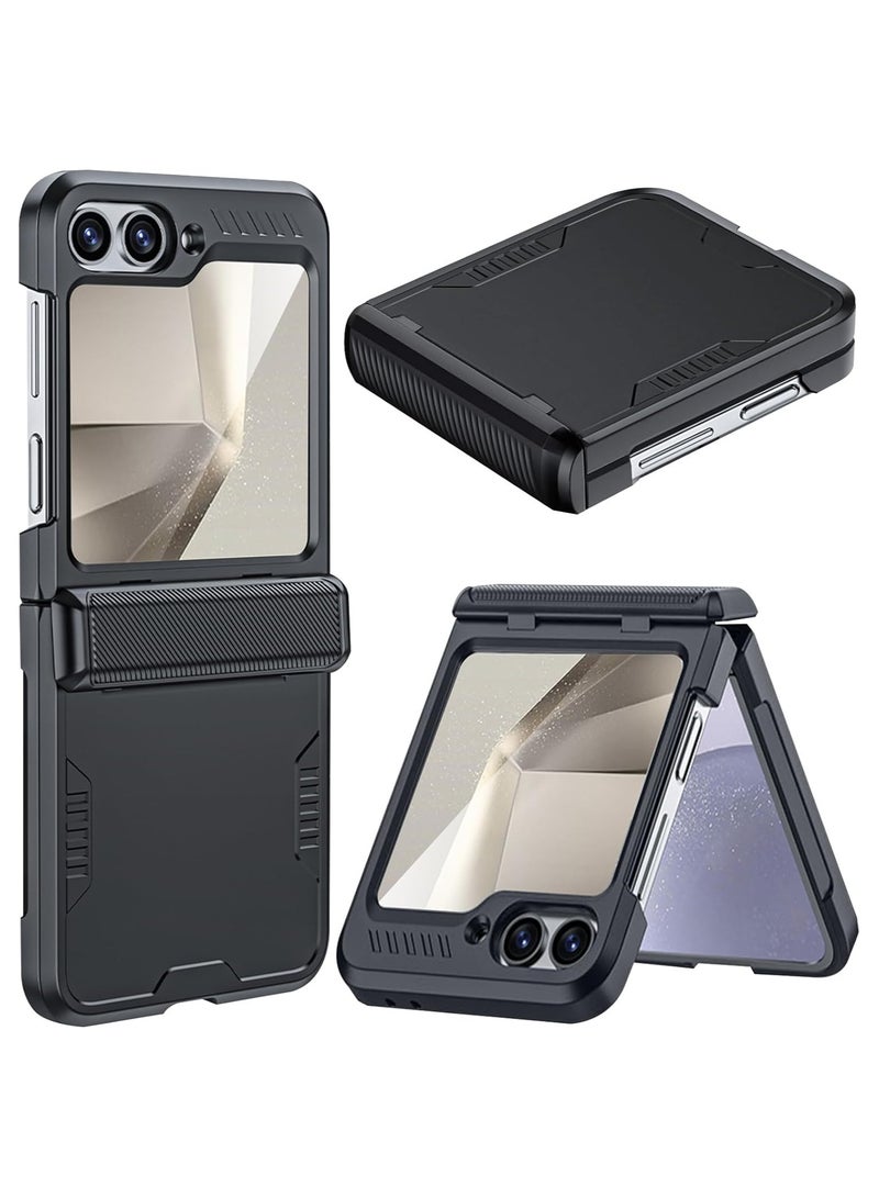 general Compatible with Galaxy Z Flip 6 Case with Hinge Protective & Screen Protector, All-Round Protective Heavy Duty Protective case for Z Flip 6 2024 - Image 1