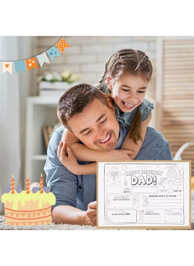 سي جاي اند إم صفحة تلوين عيد ميلاد سعيد للأب | كل شيء عن قالب ملء الأب | نشاط عيد ميلاد الأب | بطاقة عيد ميلاد الأب للأطفال. هدية حرفية مثالية من الأطفال لعيد ميلاد الأب.  - Image 5