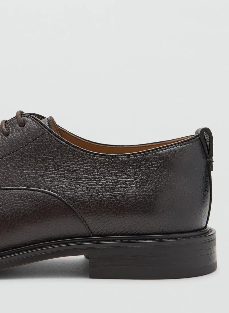 Mango Man 30-MARRON Oxford Style Leather Shoe for Men | Best Price UAE