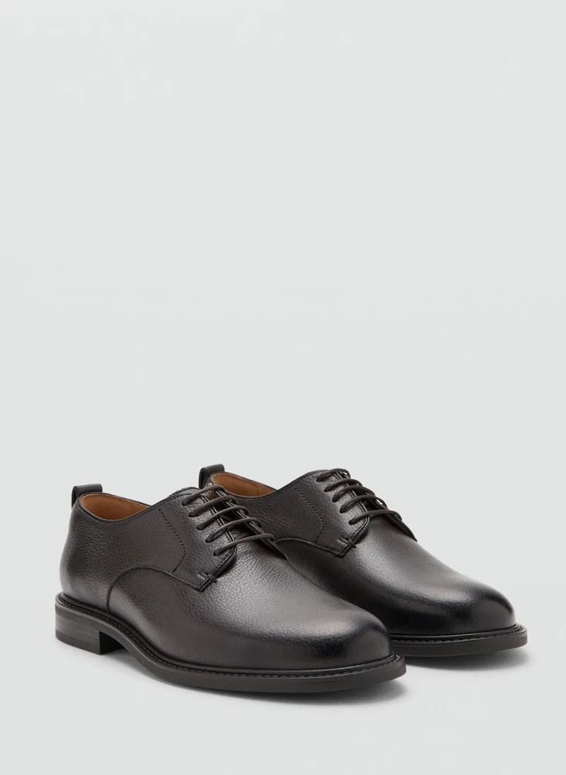 Mango Man 30-MARRON Oxford Style Leather Shoe for Men | Best Price UAE