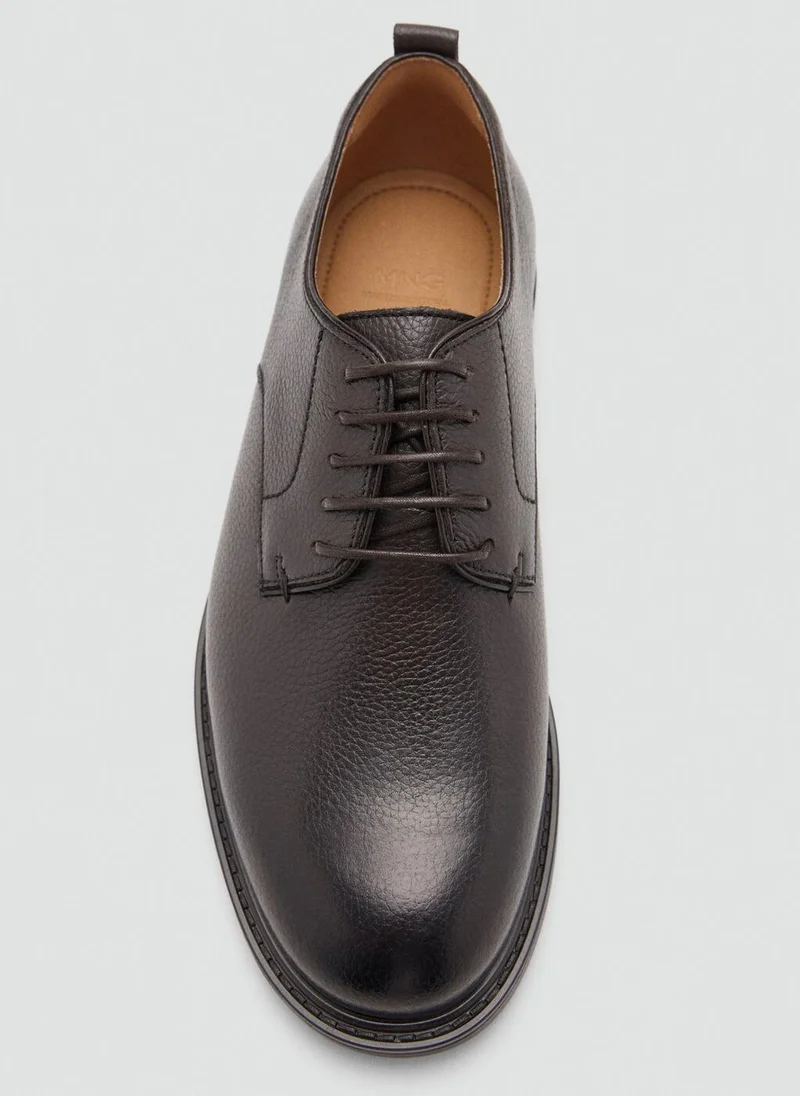 Mango Man 30-MARRON Oxford Style Leather Shoe for Men | Best Price UAE