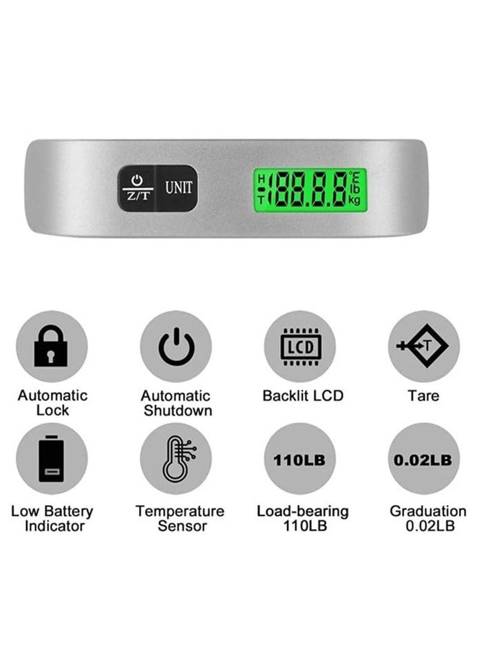 ELTRAZONE "ELTRAZONE Digital Portable Luggage Scale – Handheld Baggage Scale with LCD Display, Accurate up to 50kg/110lb, Ideal for Travel" - Image 3