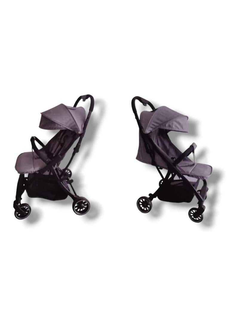 Kidilo Compact Stroller Lightweight Adjustable Canopy 4 Wheels BLACK - Image 5