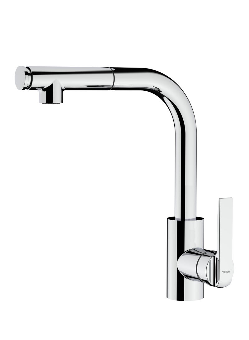 TEKA High Spout Pull-Out Kitchen Tap with Swivel Spout, Anti-Scale Aerator, and 2-Function Spray IN 938 PLUS - Image 1