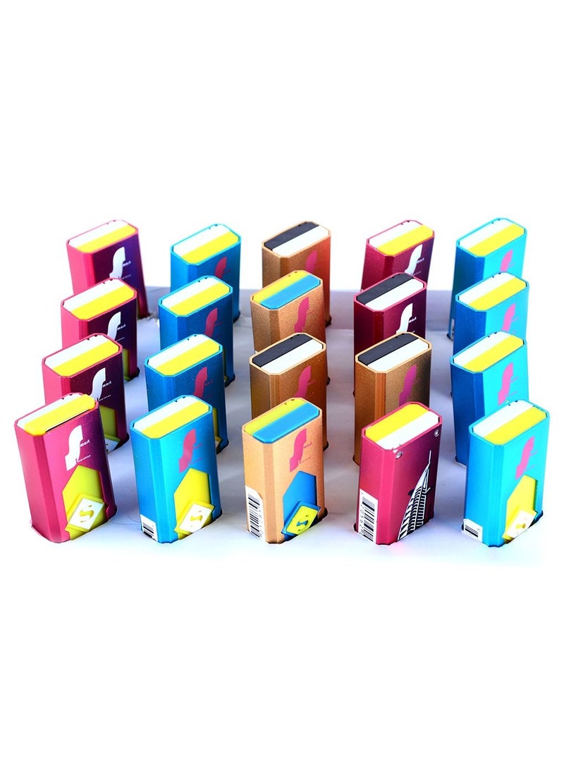 Smart Innovation Pack of 20 USB Windproof Flameless Metal Lighters Assorted Colors - Image 1