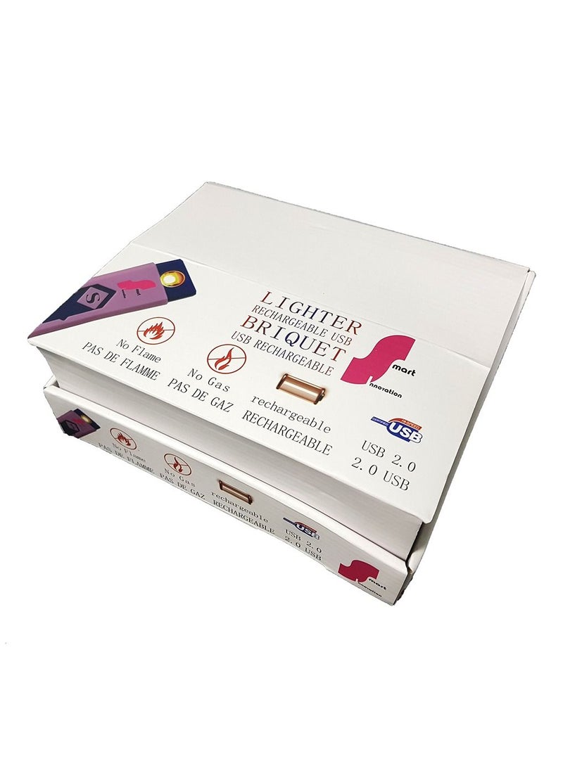Smart Innovation Pack of 20 USB Windproof Flameless Metal Lighters Assorted Colors - Image 3
