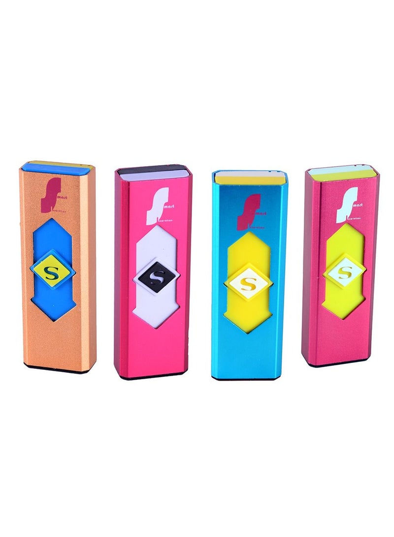 Smart Innovation Pack of 20 USB Windproof Flameless Metal Lighters Assorted Colors - Image 2