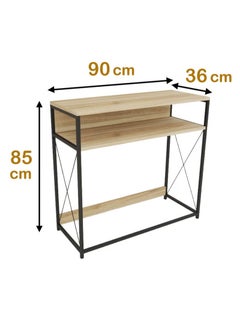 AGD Coffee Corner Table, Console Entryway Table, Organize and Store Your Needs - Brown/Black  - Image 3