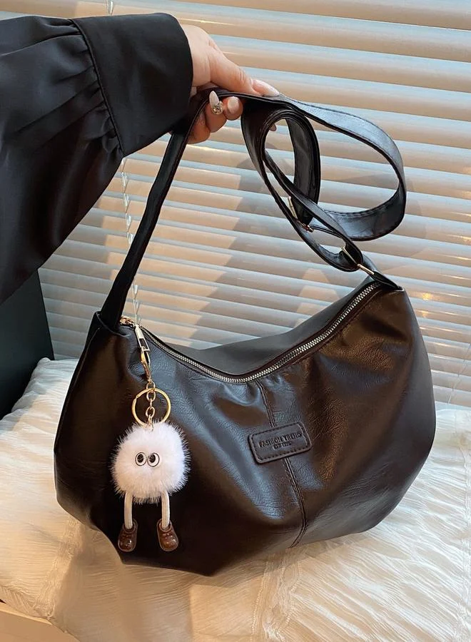 Take Two Coffee Brown Faux Leather Shoulder Bag