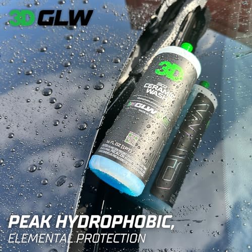 3D SiO2 Ceramic Wash and Wax Soap, GLW Series | Hyper-Glide Hydrophobic Formula | Ultimate Dirt & Contaminant Eliminator | Protects Paint | DIY Car Detailing | 64 oz - Image 4