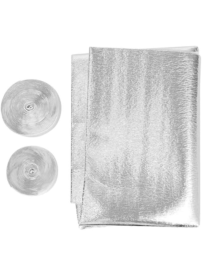 Arabest Aluminum Foil Foam Insulation Cover with Adhesive Strips for Attic Fans and Ceiling Shutters, 37.4×50.79, Year-Round Energy Efficiency and Moisture Protection  - Image 2