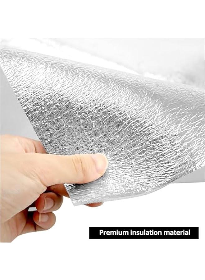 Arabest Aluminum Foil Foam Insulation Cover with Adhesive Strips for Attic Fans and Ceiling Shutters, 37.4×50.79, Year-Round Energy Efficiency and Moisture Protection  - Image 3