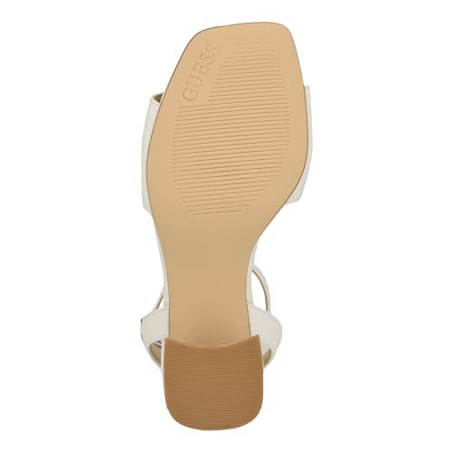 Guess Women's GELYAE Heeled Sandal, White 140, 5.5 - Image 4