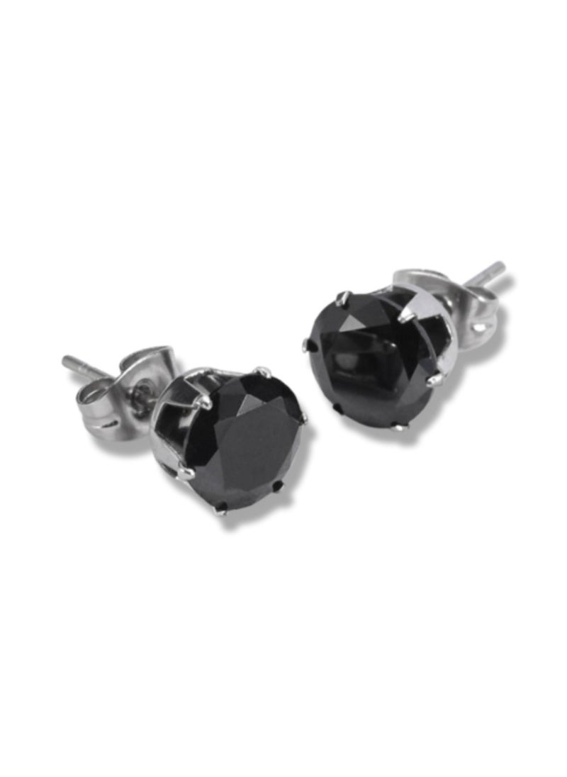 Soko Mesh 5 Pairs Hypoallergenic Stud Earrings Set, 316L Stainless Steel Cubic Zirconia Earrings, Durable CZ Earrings for Sensitive Ears, 3-8mm Steel Color, Non-Tarnish Jewelry  - Image 4