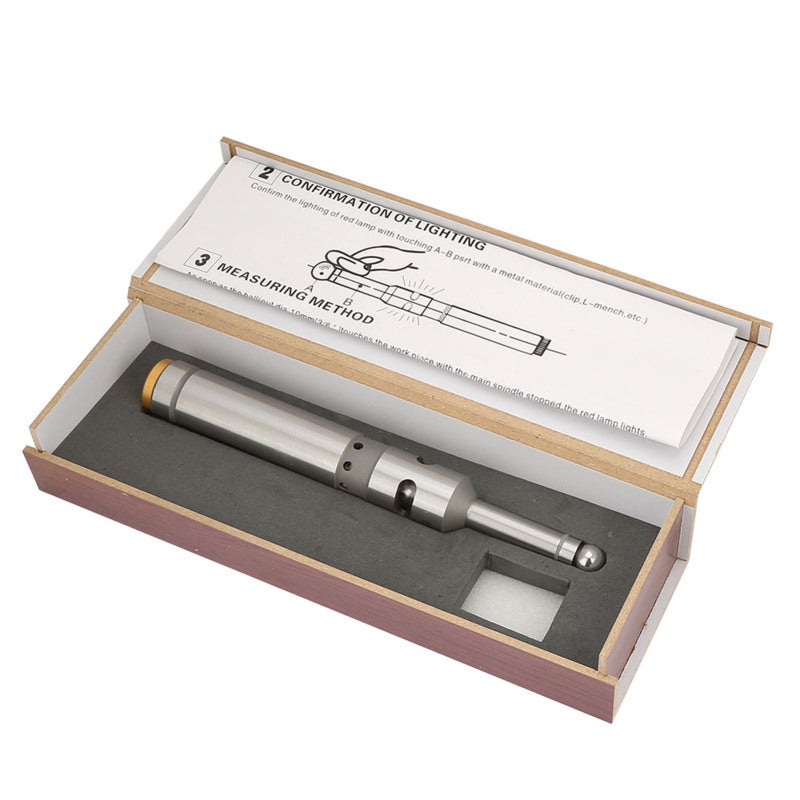 Stainless Steel Edge Finder 10mm Measuring Range High Accuracy - 0.01mm Error Durable Machining Tool for Center Positioning - Image 2