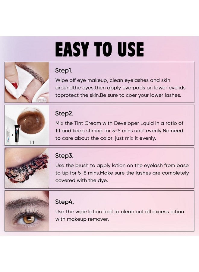 Libeauty Lash Black Color Kit Brow Kit Quick Voluminous Coloring With Complete Tools Eyelash Color Kit For Salon Or Home Hair Colour Use - Image 5