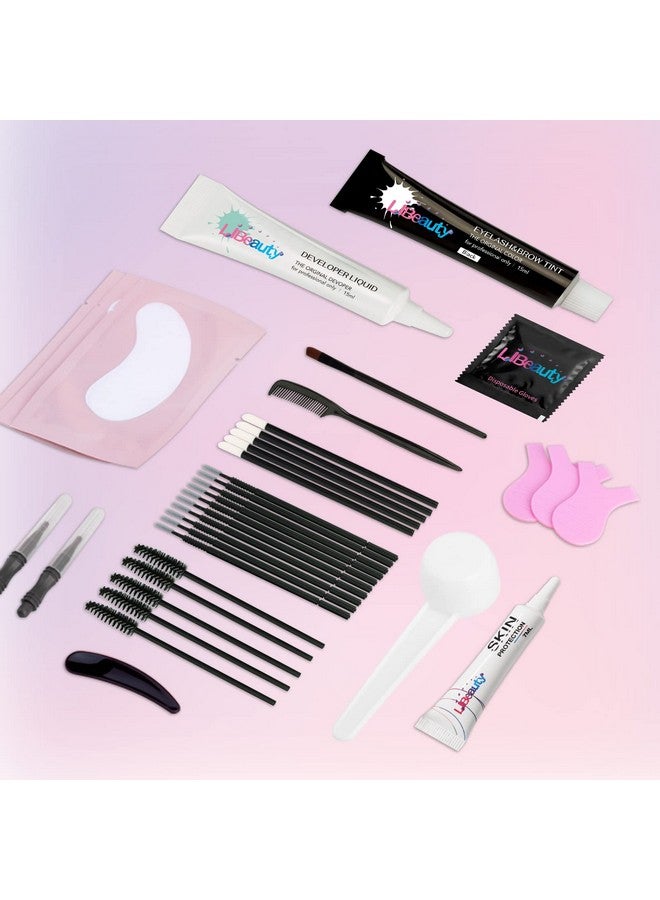 Libeauty Lash Black Color Kit Brow Kit Quick Voluminous Coloring With Complete Tools Eyelash Color Kit For Salon Or Home Hair Colour Use - Image 4