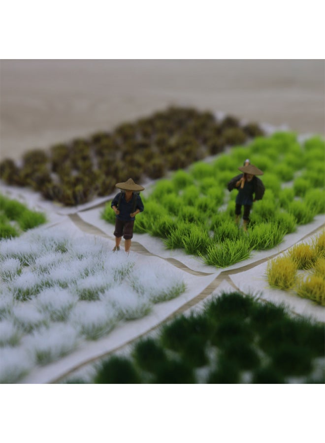 Irregular Grass Cluster (size) Model Grass Cluster Field Landscape Simulation Static Building Sand Table Material Diy Manual-Color:No. 1 (large Scale) 1 Box