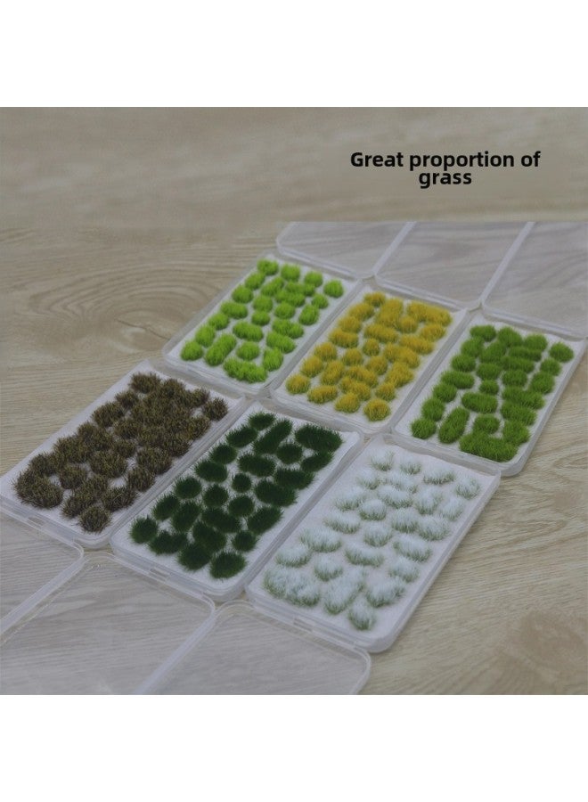 Irregular Grass Cluster (size) Model Grass Cluster Field Landscape Simulation Static Building Sand Table Material Diy Manual-Color:No. 1 (large Scale) 1 Box