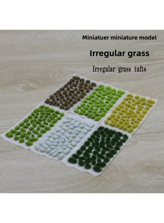 Irregular Grass Cluster (size) Model Grass Cluster Field Landscape Simulation Static Building Sand Table Material Diy Manual-Color:No. 1 (large Scale) 1 Box