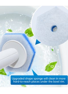 KASTWAVE 20 Count Disposable Toilet Wand Heads Brush Compatible with Clorox Wand Refills  - Image 3