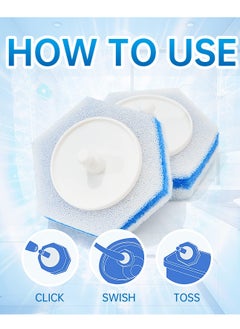 KASTWAVE 20 Count Disposable Toilet Wand Heads Brush Compatible with Clorox Wand Refills  - Image 2