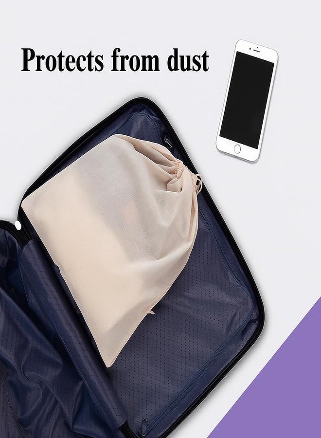 Blendmix Cotton Dust Bags for Handbags Organizer Pack of 5 | Bags for luxury handbag| Dust bag for women handbag| Hand bag cover for Designer Handbags Protects from Dust| Drawstring Travel Storage bag - Image 3
