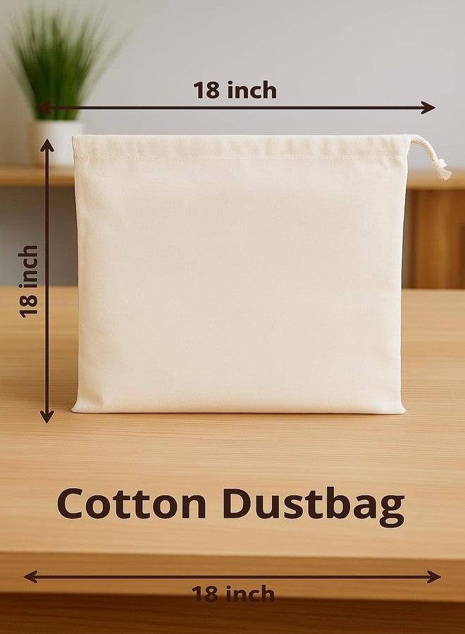 Blendmix Cotton Dust Bags for Handbags Organizer Pack of 5 | Bags for luxury handbag| Dust bag for women handbag| Hand bag cover for Designer Handbags Protects from Dust| Drawstring Travel Storage bag - Image 2