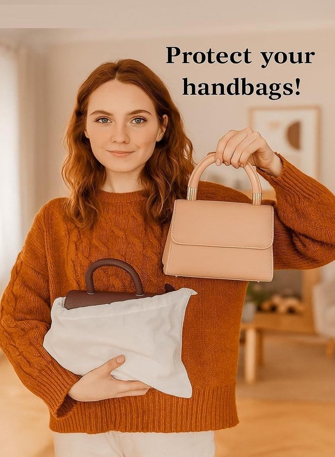 Blendmix Cotton Dust Bags for Handbags Organizer Pack of 5 | Bags for luxury handbag| Dust bag for women handbag| Hand bag cover for Designer Handbags Protects from Dust| Drawstring Travel Storage bag - Image 4