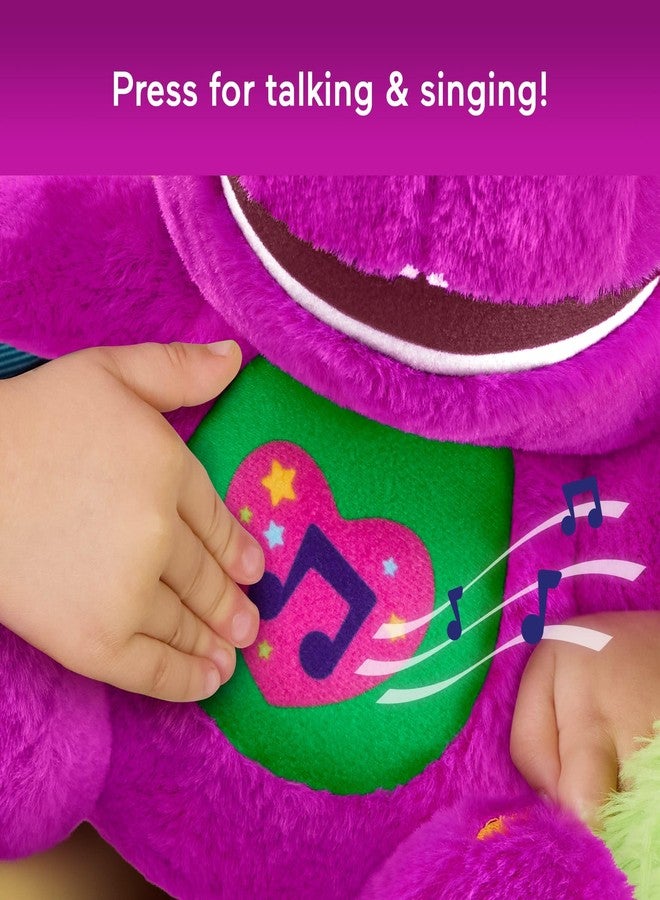 Barney ألعاب بارني وورلد للأطفال من فيشر-برايس، دمية قماشية طويلة، 10.5 بوصة مع أصوات، نسيج ناعم للعب، للأطفال من عمر 2 سنوات فما فوق - Image 3