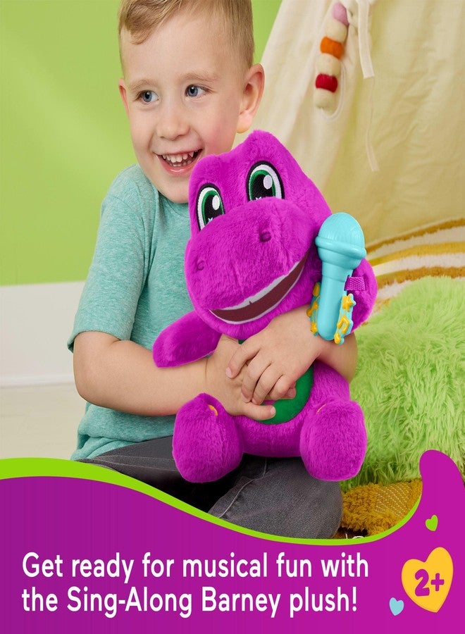 Barney ألعاب بارني وورلد للأطفال من فيشر-برايس، دمية قماشية طويلة، 10.5 بوصة مع أصوات، نسيج ناعم للعب، للأطفال من عمر 2 سنوات فما فوق - Image 2