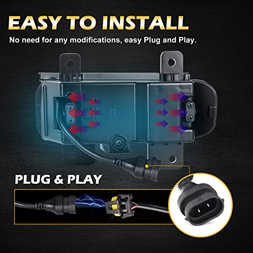 OPP ULITE Ram Led Fog Lights for Dodge Ram 1500 2019-2021, 2019-2022 Dodge Ram 2500 3500, 72W 3100LM 6500K Cool White, Clear Lens Bumper Fog Driving Light, 2PC Pack (1921 Ram Fog) - Image 3