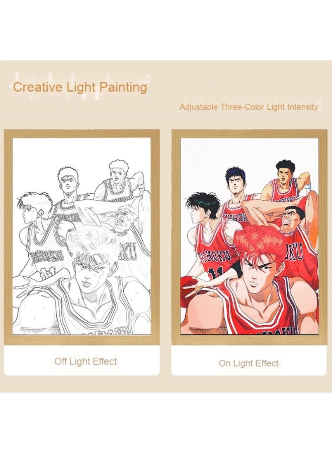 Anna 8-Inch Three-Color Wireless Touch Color-Changing Decorative Light Panel - Image 1