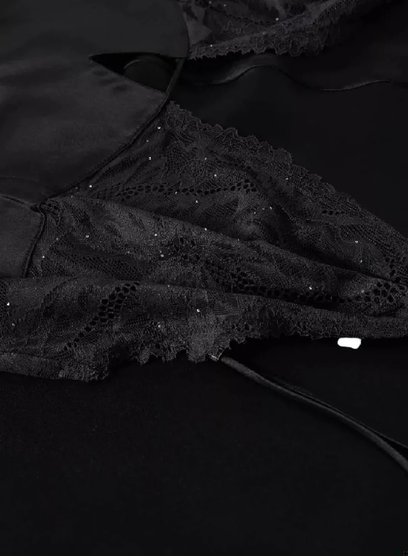 CALVIN KLEIN Silk Crossback Slip Dress