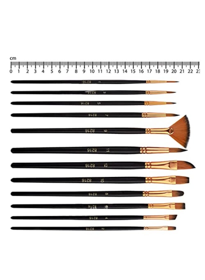 إي سي في في مجموعة فُرَش الطَّبَاعَة من ECVV، تتضمن 12 قطعة، مجموعة فُرَش احترافية للرسم على الجسم، الوجه، فن الأظافر، فُرَش للرسم للمبتدئين والخبراء، مناسبة للأطفال والبالغين. - Image 4