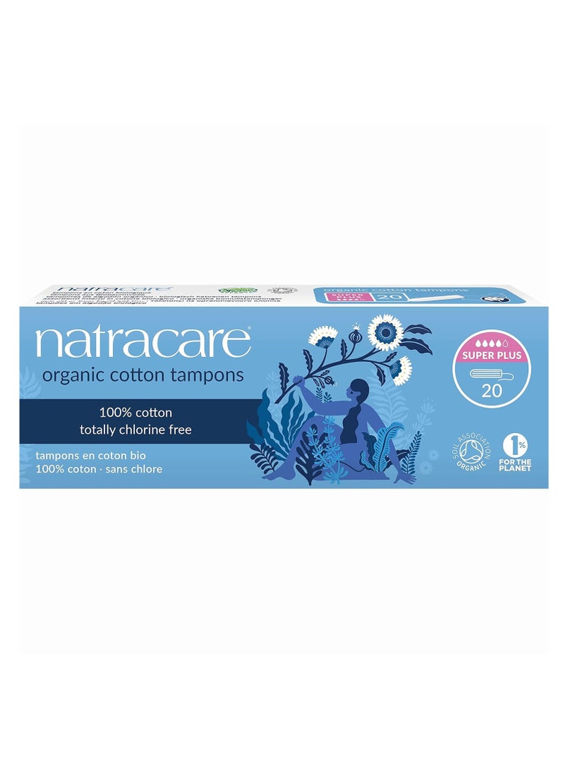 ناتراكير Natracare, سدادات قطنية عضوية، فائقة، 20 سدادة 