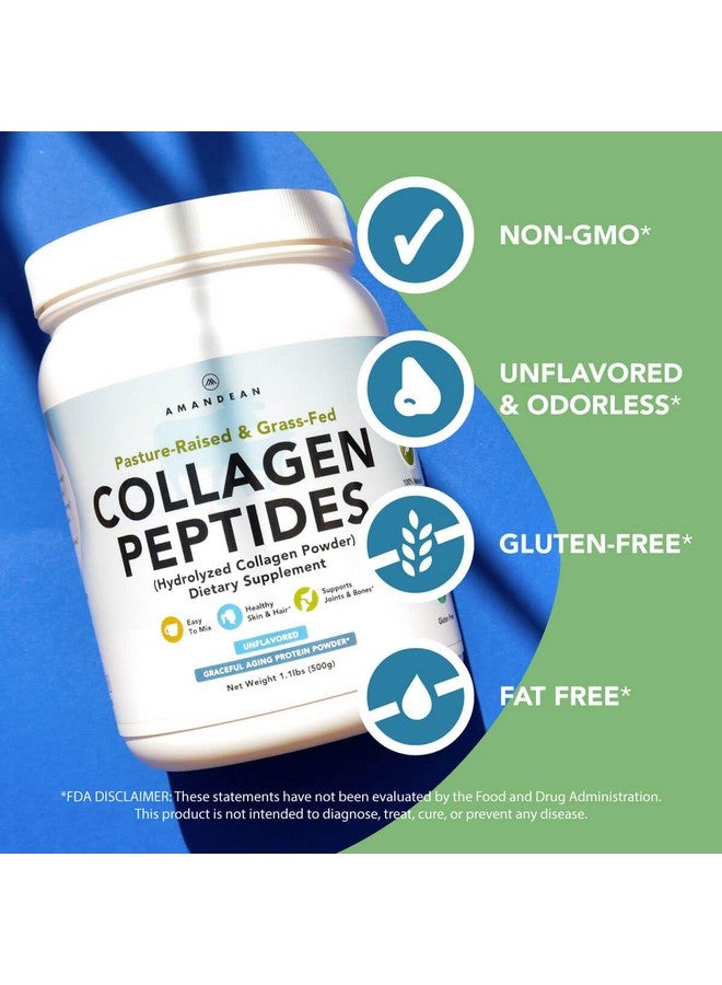 أماندين مسحوق ببتيدات الكولاجين من AMANDEAN (17.6 أونصة). مكمل غذائي بروتيني محلل من الأبقار التي تتغذى على العشب. يعزز صحة المفاصل والبشرة والشعر والأظافر. بدون نكهة وسهل الخلط. - Image 2