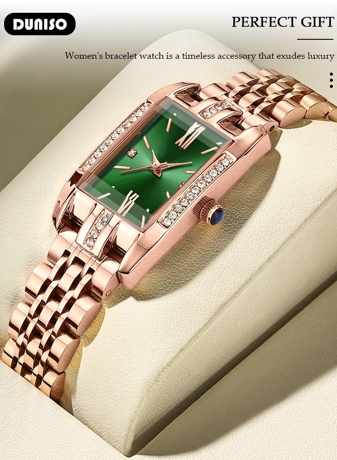 DUNISO Women's watches, minimalist women's watches, watches with elegant women's style featuring pointer-style retro and exquisite design, water-resistant fashionable women's watches - Image 2
