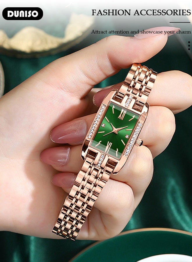 DUNISO Women's watches, minimalist women's watches, watches with elegant women's style featuring pointer-style retro and exquisite design, water-resistant fashionable women's watches - Image 3