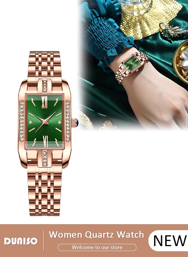 DUNISO Women's watches, minimalist women's watches, watches with elegant women's style featuring pointer-style retro and exquisite design, water-resistant fashionable women's watches - Image 1