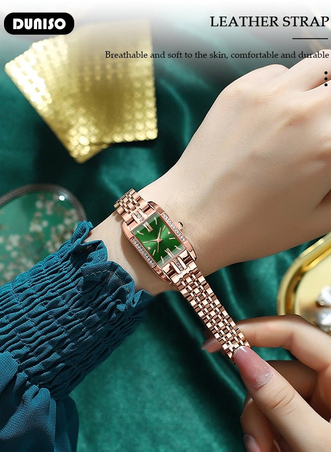 DUNISO Women's watches, minimalist women's watches, watches with elegant women's style featuring pointer-style retro and exquisite design, water-resistant fashionable women's watches - Image 4