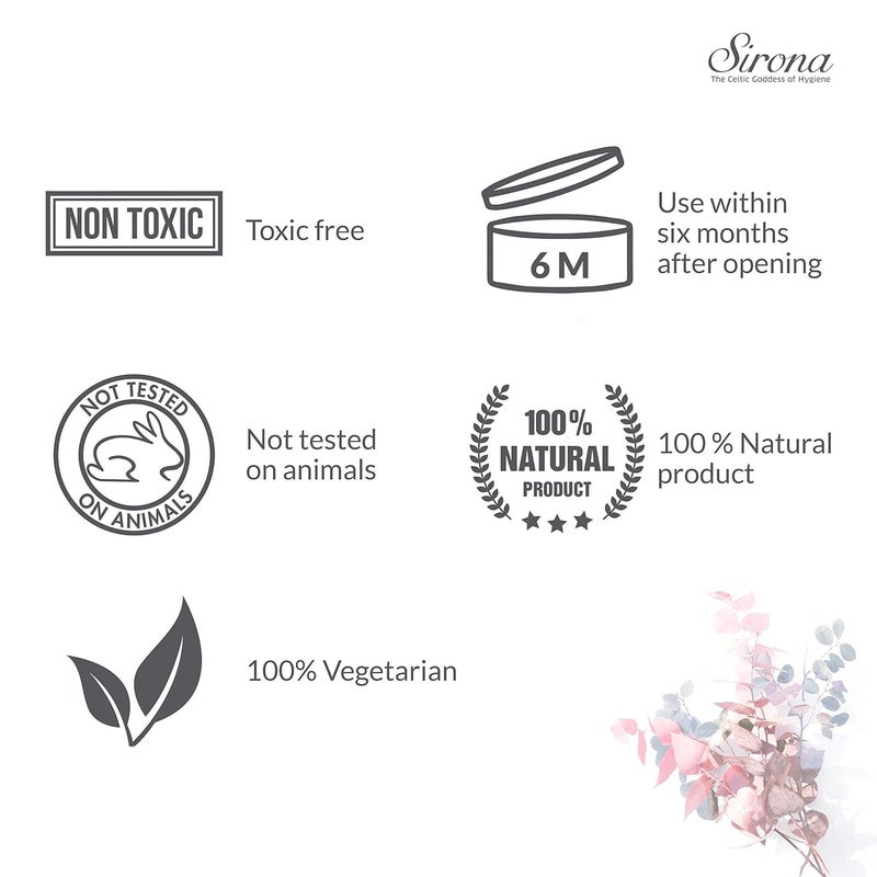 Sirona Natural Exfoliating Face Wash For Women And Men 125 Ml Facial Cleanser With Apricot Flax Sirona Intimate Wash for Men and Women 200 ml with 5 Magical Herbs Olive Oil Tea Tree Oil Jajo - Image 5