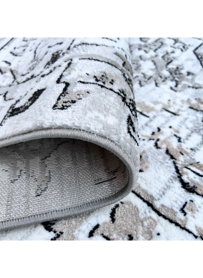 HANDPICKED FURNITURE Handpicked Furniture Vintage Blue Rug, Ultra Soft Area Carpets For Bed Room, Living Room, And Dining Room, Anti Slip Floor Carpets, Easy To Clean, Made In Turkey, Polypropylene, Rectangle  - Image 5