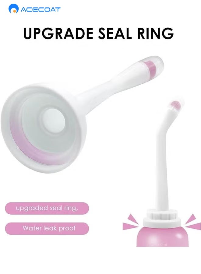 ايسكوت بخاخ بيديه محمول وبيديه للسفر مع زجاجة بيديه محمولة باليد 500 مل (لون وردي) - Image 5